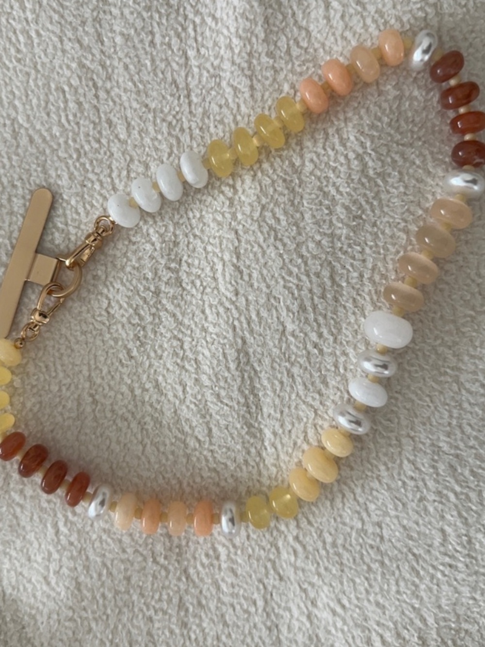 Anthropologie Beaded Phone Wrist Strap in Yellow, White, Peach, Brown NEW